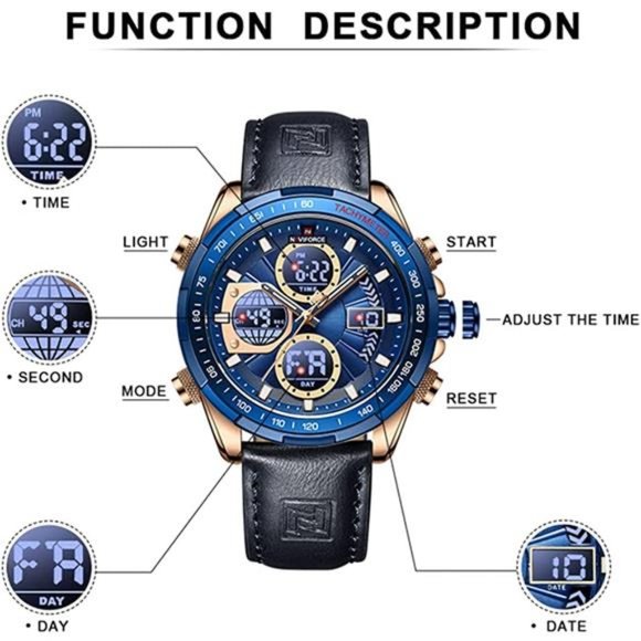 Men's Military Digital Watches Analog Quartz Waterproof Watch Sport Wristwatch - Picture 3 of 6